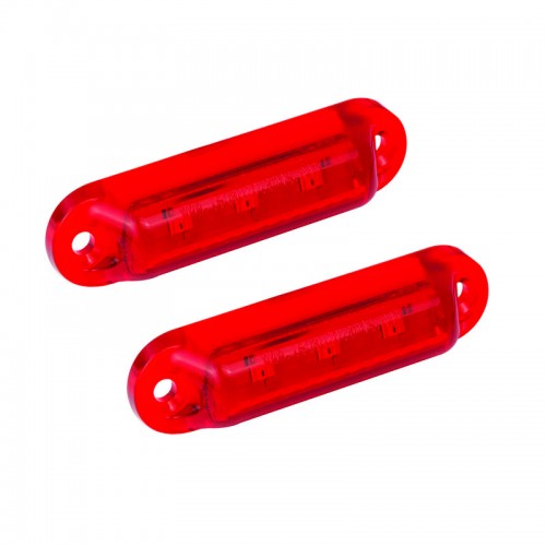 12V Compact Red Rear Marker - Twin Pack